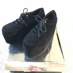 Black Velvet Platforms